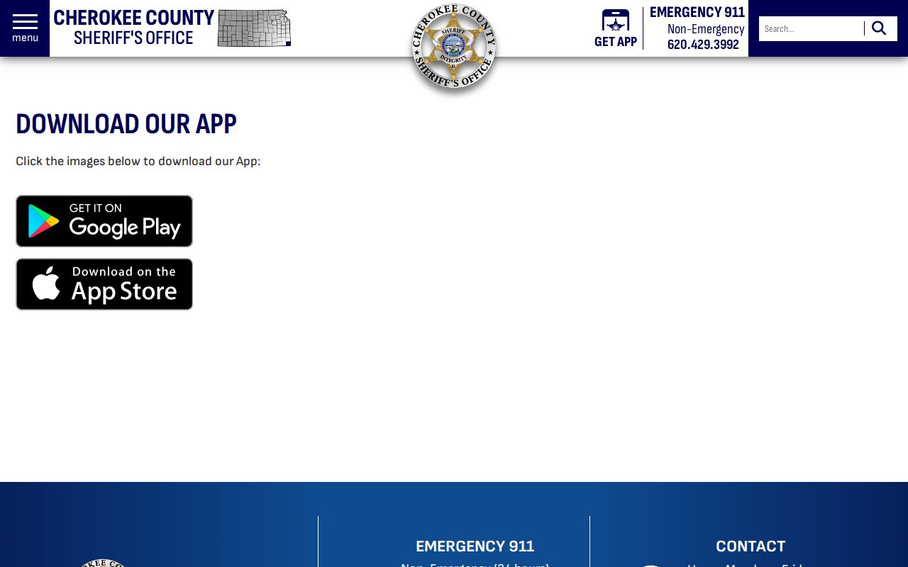 Cherokee County Sheriff app for release information